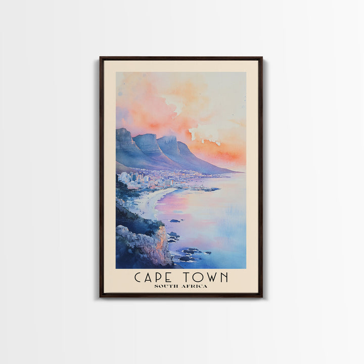 Cape Town, South Africa Watercolor Print, Vacation Gift, South Africa Wall Art, Vacation Wall Art, Vacatation Memories, Beach Decor, Beach Or Lakehouse Art