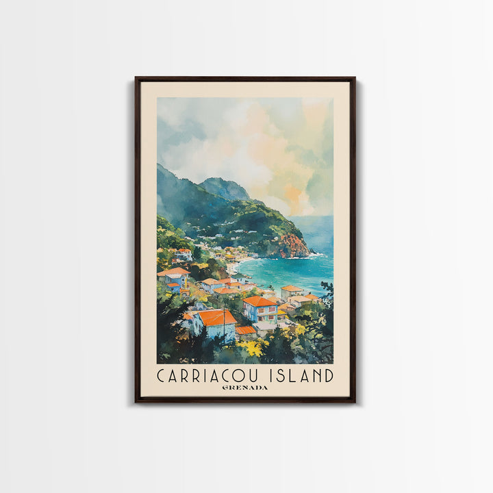 Carriacou Island, Grenada Watercolor Beach Print, Vacation Gift, Grenada Wall Art, Beach Painting, Beach Decor, Beach Painting