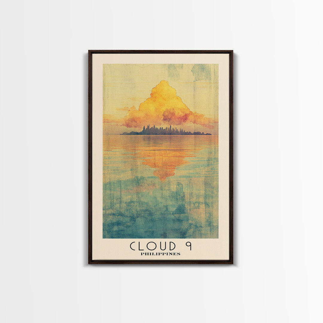 Cloud 9, Philippines Watercolor Print, Vacation Gift, Philippines Wall Art, Beach Painting, Beach Decor, Beach Or Lakehouse Art