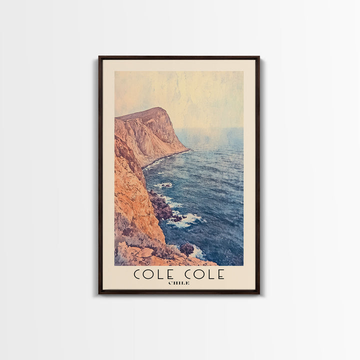 Cole Cole, Chile Watercolor Beach Print, Vacation Gift, Chile Wall Art, Beach Painting, Beach Decor, Beach Painting