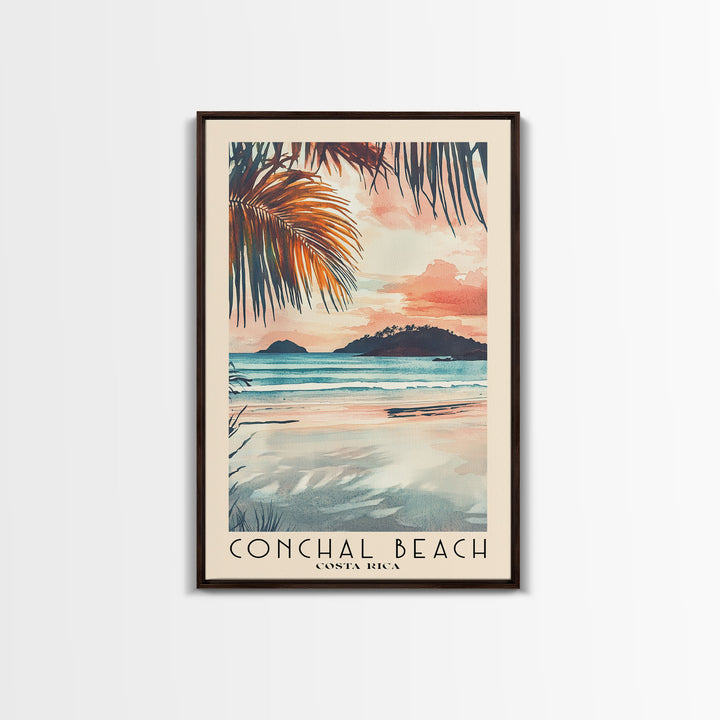 Conchal Beach, Costa Rica Watercolor Print, Vacation Gift, Costa Rica Wall Art, Vacation Wall Art, Vacatation Memories, Beach Decor, Beach Or Lakehouse Art