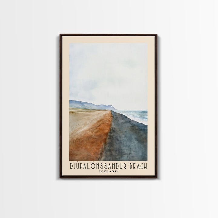 Djúpalónssandur Beach, Iceland Watercolor Print, Vacation Gift, Iceland Wall Art, Beach Painting, Beach Decor, Beach Or Lakehouse Art