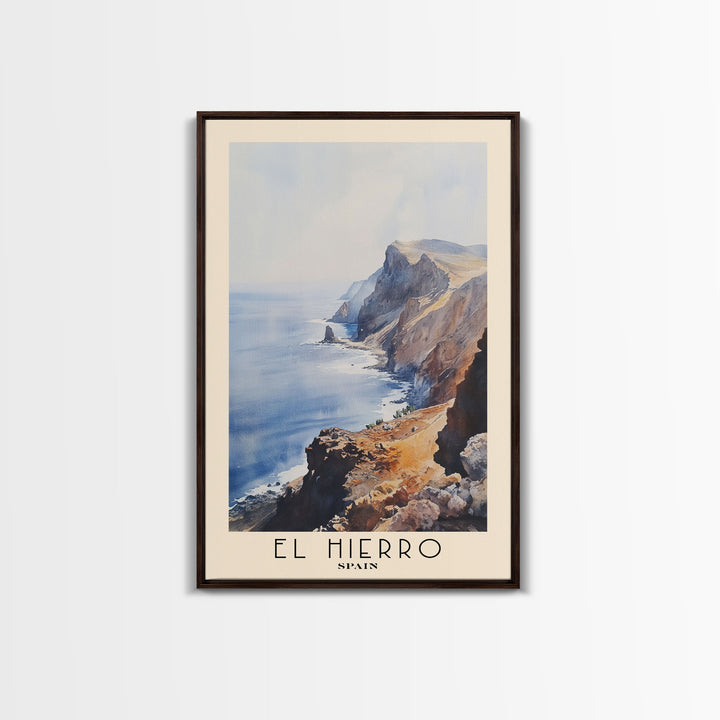 El Hierro, Spain Watercolor Beach Print, Vacation Gift, Spain Wall Art, Beach Painting, Beach Decor, Beach Painting
