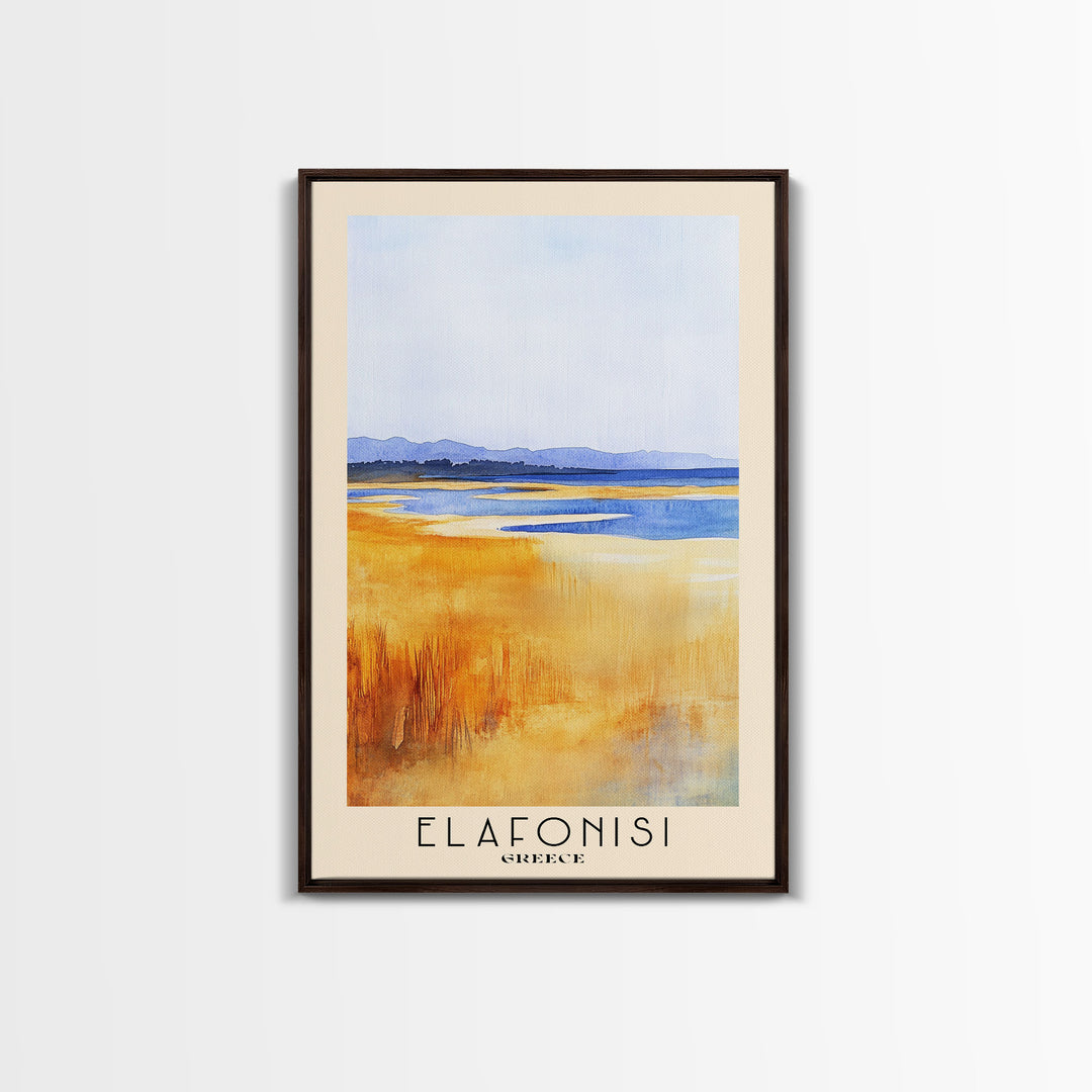 Elafonisi, Greece Watercolor Print, Vacation Gift, Greece Wall Art, Vacation Wall Art, Vacatation Memories, Beach Decor, Beach Or Lakehouse Art