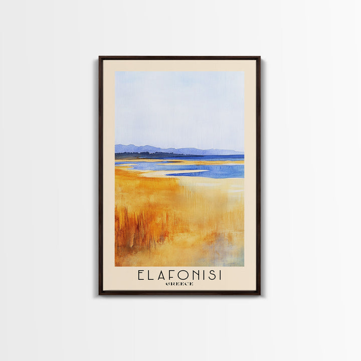 Elafonisi, Greece Watercolor Print, Vacation Gift, Greece Wall Art, Vacation Wall Art, Vacatation Memories, Beach Decor, Beach Or Lakehouse Art