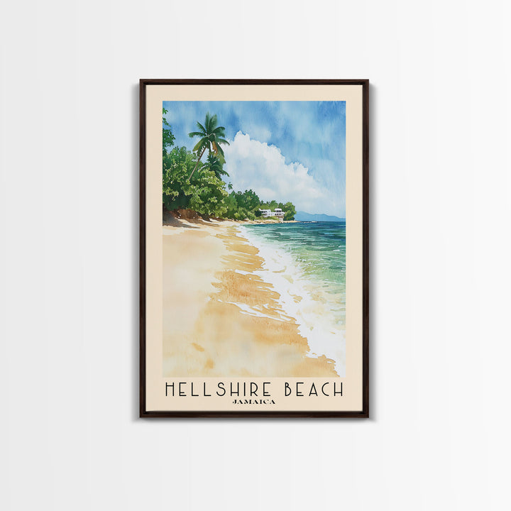 Hellshire Beach, Jamaica Watercolor Print, Vacation Gift, Jamaica Wall Art, Vacation Wall Art, Vacatation Memories, Beach Decor, Beach Or Lakehouse Art