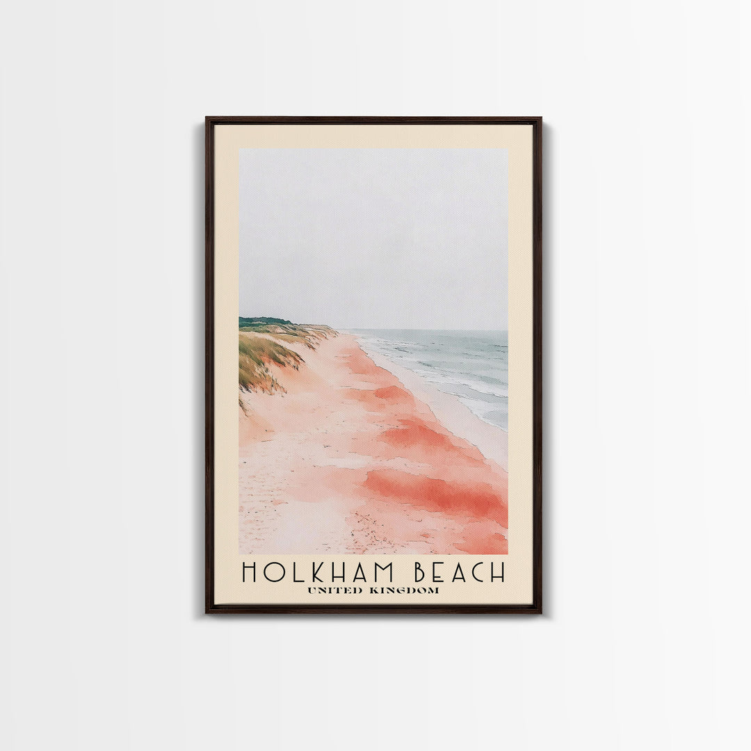 Holkham Beach, United Kingdom Watercolor Beach Print, Vacation Gift, United Kingdom Wall Art, Beach Painting, Beach Decor, Beach Painting