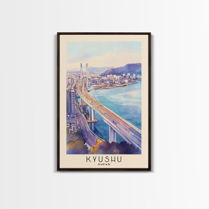 Kyushu, Japan Watercolor Print, Vacation Gift, Japan Wall Art, Vacation Wall Art, Vacatation Memories, Beach Decor, Beach Or Lakehouse Art
