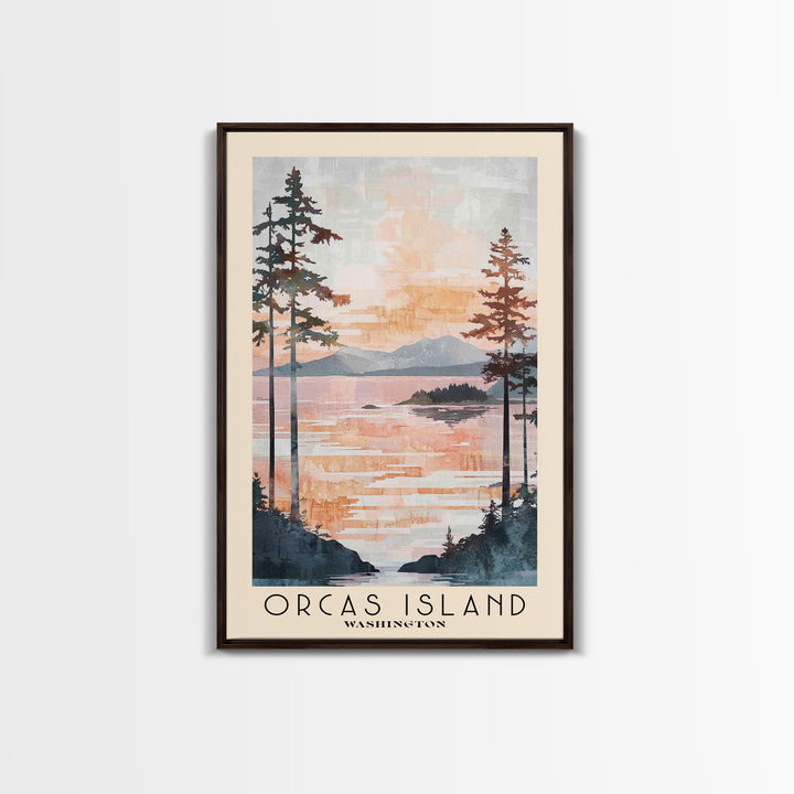 Orcas Island, Washington Watercolor Print, Vacation Gift, Washington Wall Art, Beach Painting, Beach Decor, Beach Or Lakehouse Art