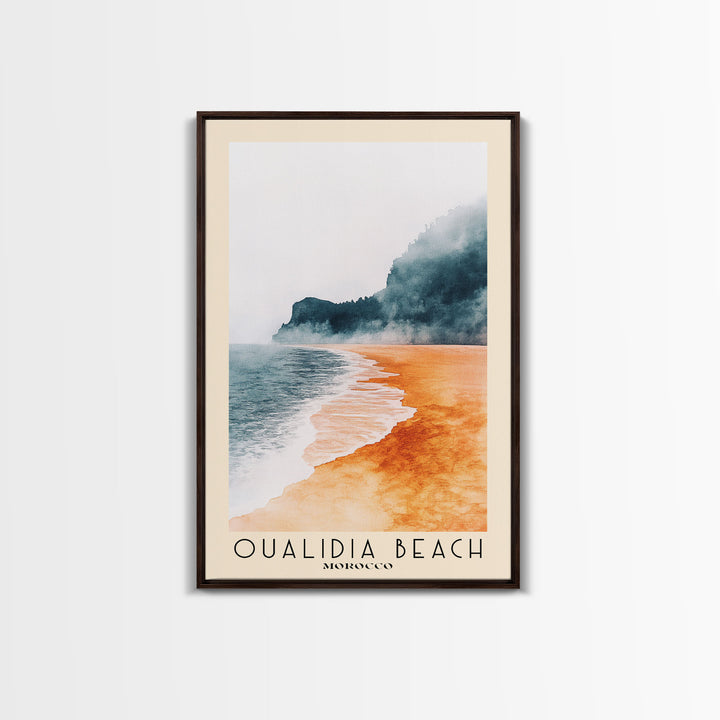 Oualidia Beach, Morocco Watercolor Print, Vacation Gift, Morocco Wall Art, Beach Painting, Beach Decor, Beach Or Lakehouse Art