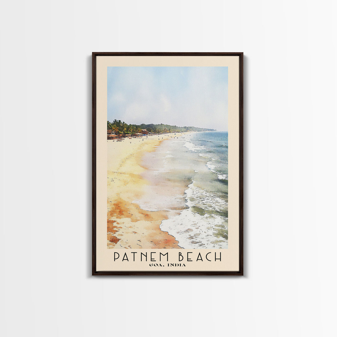 Patnem Beach, Goa, India Watercolor Print, Vacation Gift, Goa, India Wall Art, Vacation Wall Art, Vacatation Memories, Beach Decor, Beach Or Lakehouse Art