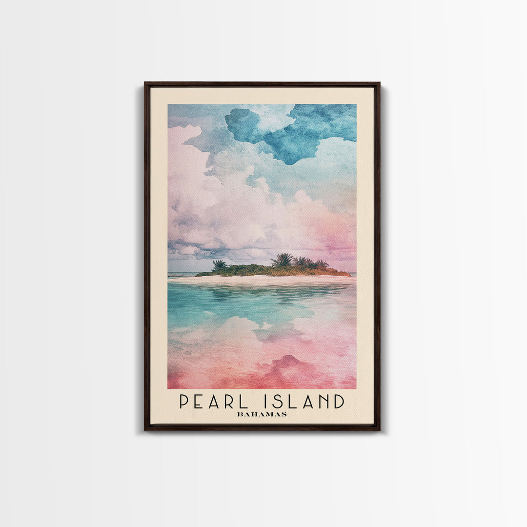 Pearl Island, Bahamas Watercolor Print, Vacation Gift, Bahamas Wall Art, Vacation Wall Art, Vacatation Memories, Beach Decor, Beach Or Lakehouse Art