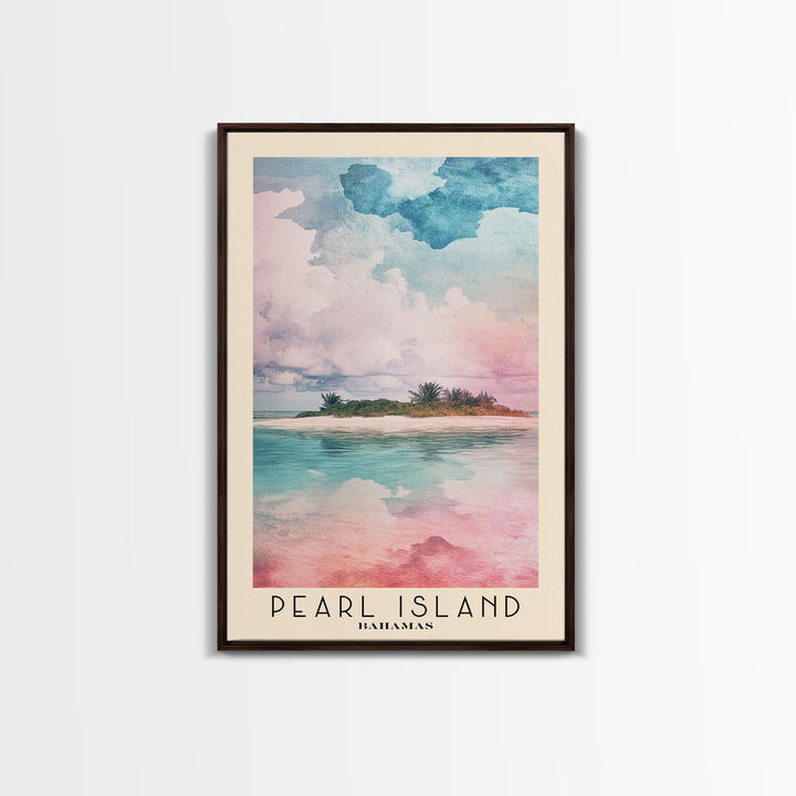 Pearl Island, Bahamas Watercolor Print, Vacation Gift, Bahamas Wall Art, Vacation Wall Art, Vacatation Memories, Beach Decor, Beach Or Lakehouse Art