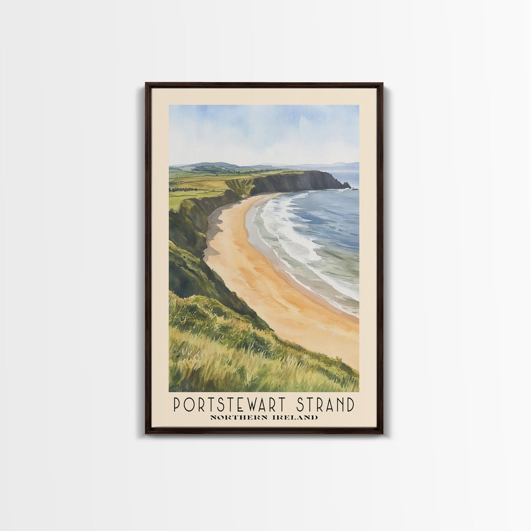 Portstewart Strand, Northern Ireland Watercolor Beach Print, Vacation Gift, Northern Ireland Wall Art, Beach Painting, Beach Decor, Beach Painting