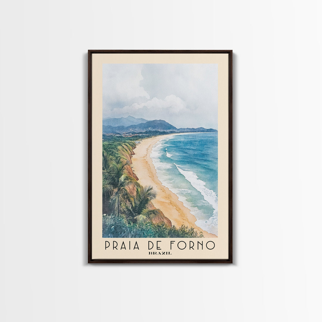 Praia de Forno, Brazil Watercolor Print, Vacation Gift, Brazil Wall Art, Vacation Wall Art, Vacatation Memories, Beach Decor, Beach Or Lakehouse Art