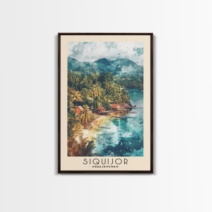 Siquijor, Philippines Watercolor Beach Print, Vacation Gift, Philippines Wall Art, Beach Painting, Beach Decor, Beach Painting