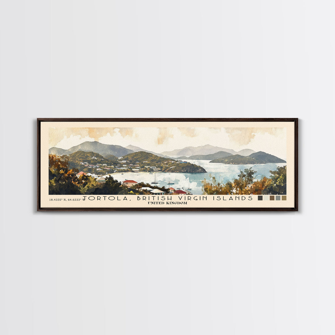 Tortola, British Virgin Islands , United Kingdom Watercolor Print, Vacation Gift, United Kingdom Wall Art, Beach Painting, Beach Decor, Beach Or Lakehouse Art