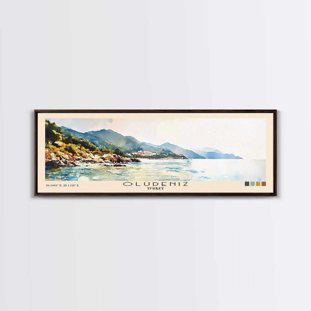 Ölüdeniz, Turkey Watercolor Print, Vacation Gift, Turkey Wall Art, Beach Painting, Beach Decor, Beach Or Lakehouse Art