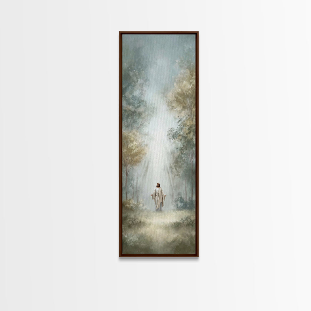 Light Of Mercy – Framed Canvas Print – Tall Narrow Wall Art – Christian Wall Art – Jesus Painting – Christian Art Canvas