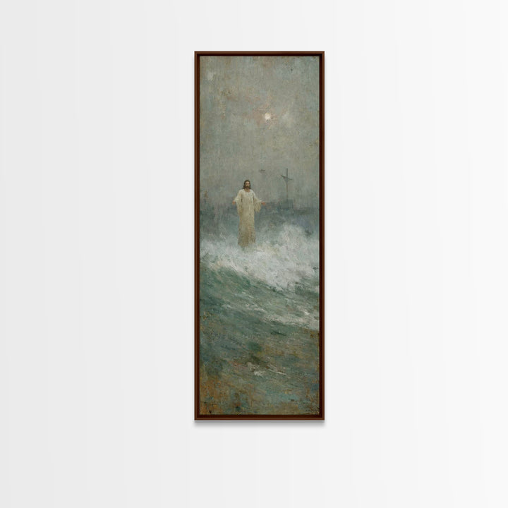 Children Of Grace, Framed Canvas Print, Tall Skinny Art Print, Christian Art Canvas, Christian Wall Art, Jesus Painting