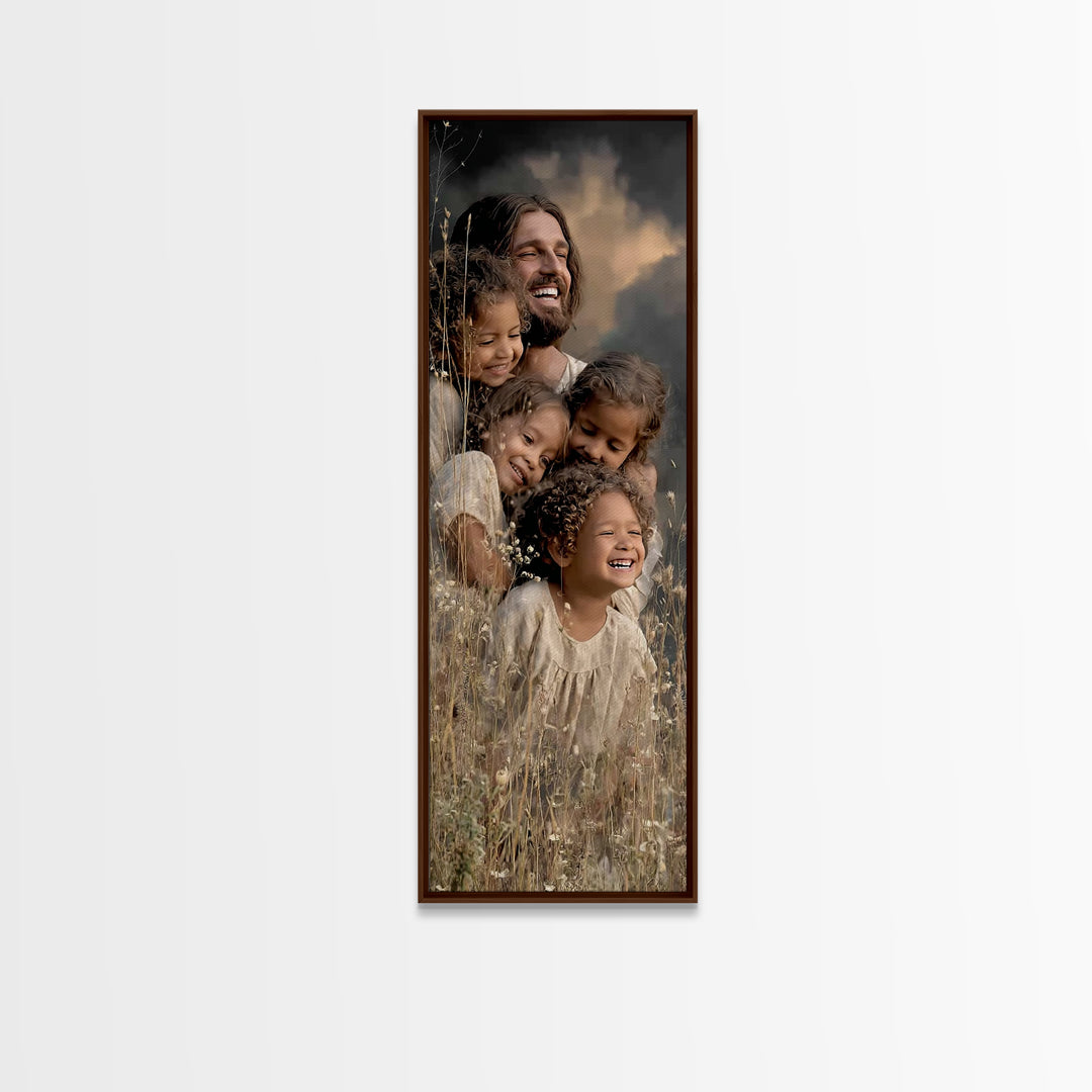 Circle Of Hope | Framed Canvas Print | Narrow Art | Christian Wall Art | Christian Art Canvas | Jesus Painting