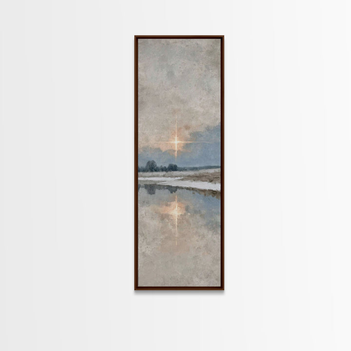 The Guiding Star - Framed Canvas Print - Tall Narrow Wall Art - Christian Wall Art - Christian Art Canvas - Jesus Painting - Christmas Art