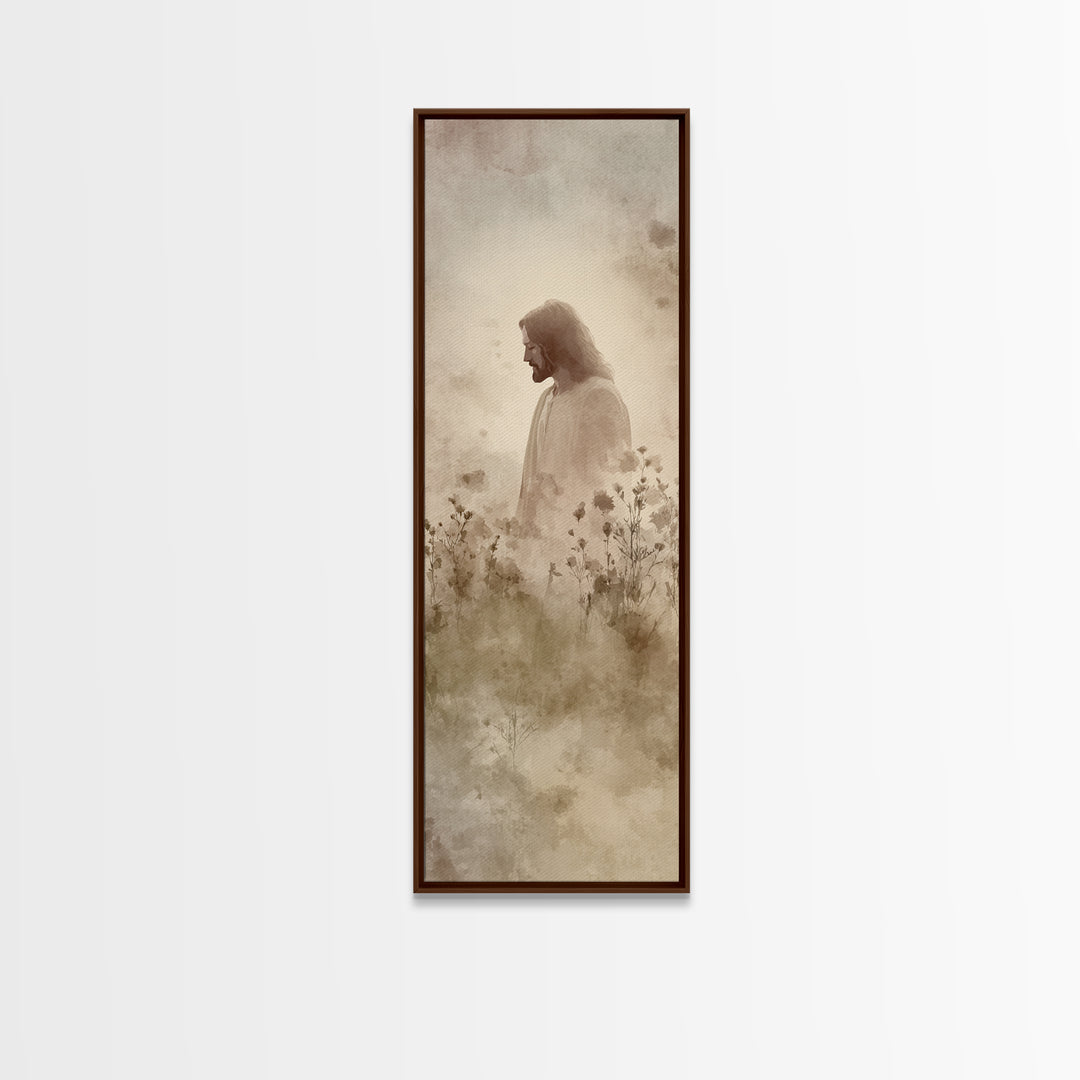 Quiet Redeemer – Framed Canvas Print – Skinny Art – Christian Art Canvas – Jesus Painting – Christian Wall Art – Christian Gift
