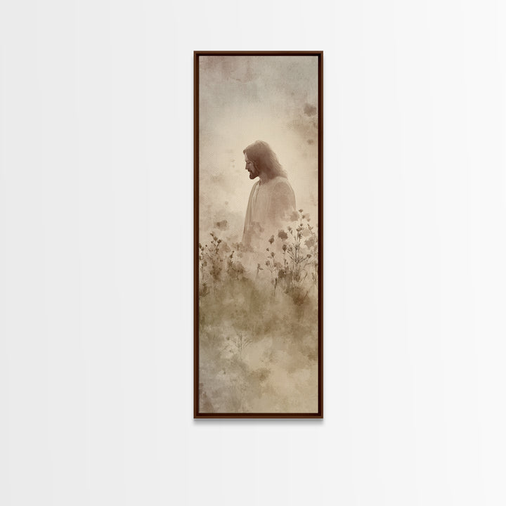 Quiet Redeemer – Framed Canvas Print – Skinny Art – Christian Art Canvas – Jesus Painting – Christian Wall Art – Christian Gift
