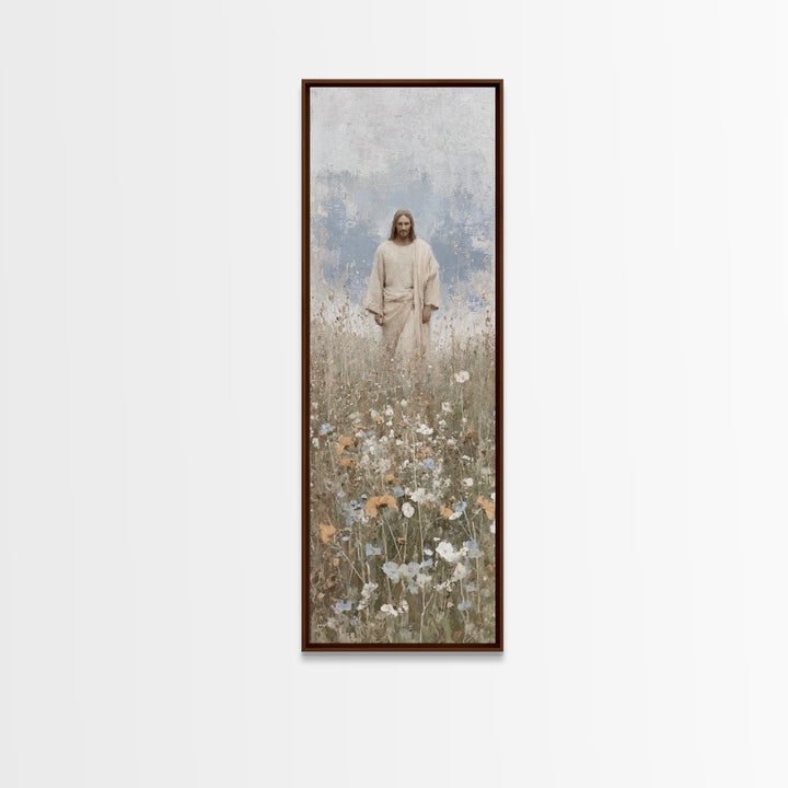 Walking In Hope – Framed Canvas Print – Skinny Art – Christian Art Canvas – Jesus Painting – Christian Wall Art – Christian Gift Ideas