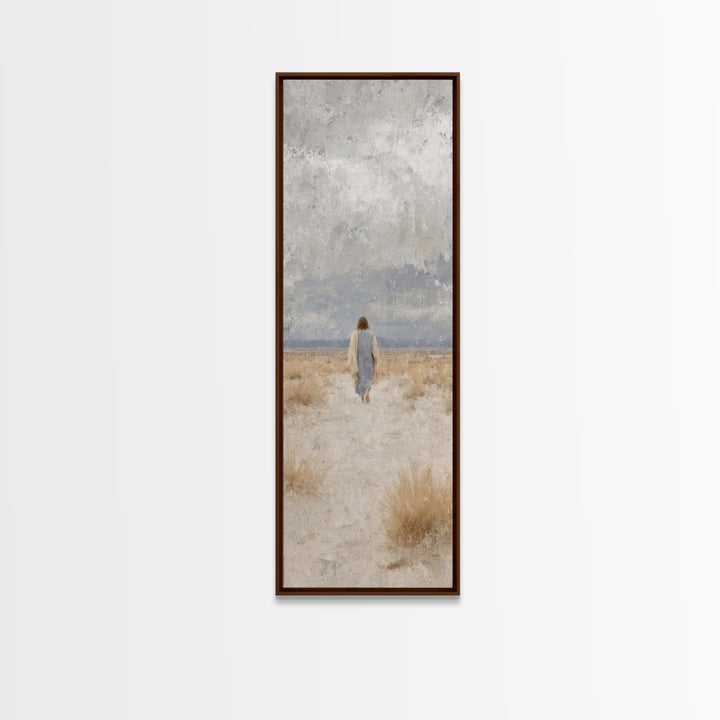 Journey Of Peace | Framed Canvas Print | Skinny Art | Christian Art Canvas | Jesus Painting | Christian Wall Art | Christian Gift Ideas