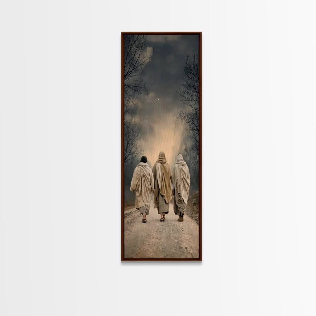Pilgrims Of Grace – Framed Canvas Print – Tall Skinny Art Print – Christian Wall Art – Christian Art Canvas – Jesus Painting – Christian De
