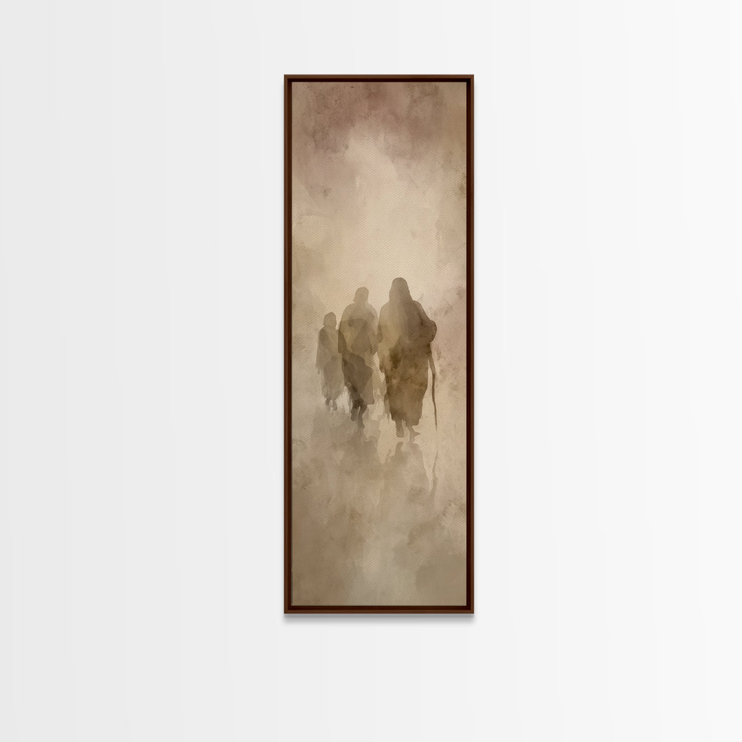Footsteps Of Mercy – Framed Canvas Print – Skinny Art – Christian Art Canvas – Christian Wall Art – Jesus Painting – Christian Gift Ideas