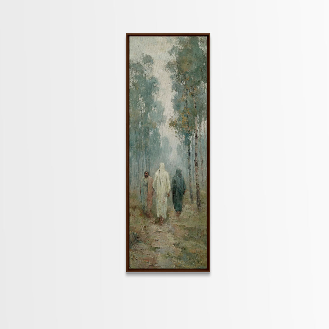 Forest Of Calling | Framed Canvas Print | Tall Narrow Wall Art | Christian Wall Art | Christian Art Canvas | Jesus Painting | Christian Dec