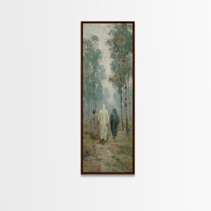 Forest Of Calling | Framed Canvas Print | Tall Narrow Wall Art | Christian Wall Art | Christian Art Canvas | Jesus Painting | Christian Dec