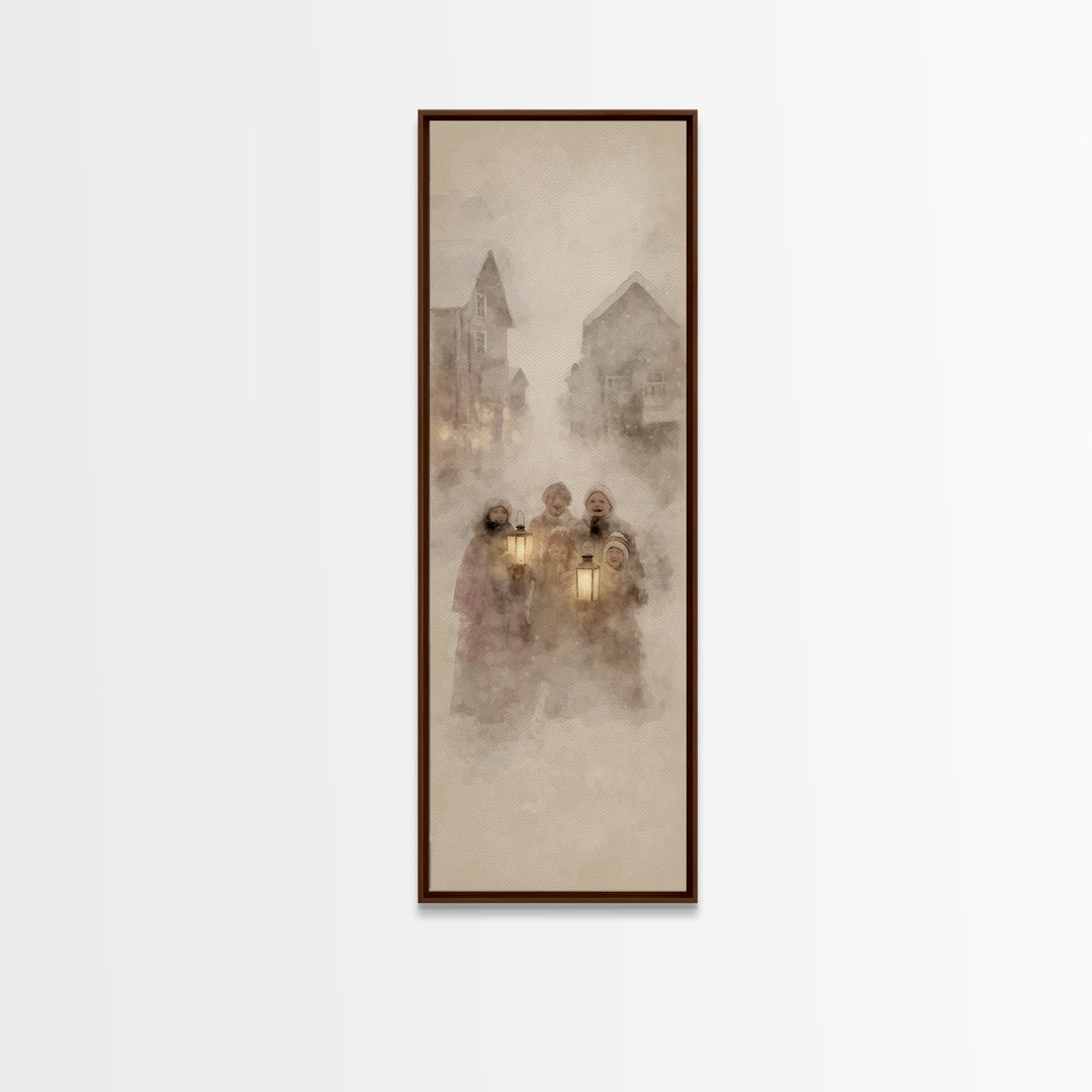 Guiding Winter Light – Framed Canvas Print – Christian Art Canvas – Christmas Wall Art – Modern Christian Art – Narrow Art – Christian Chri