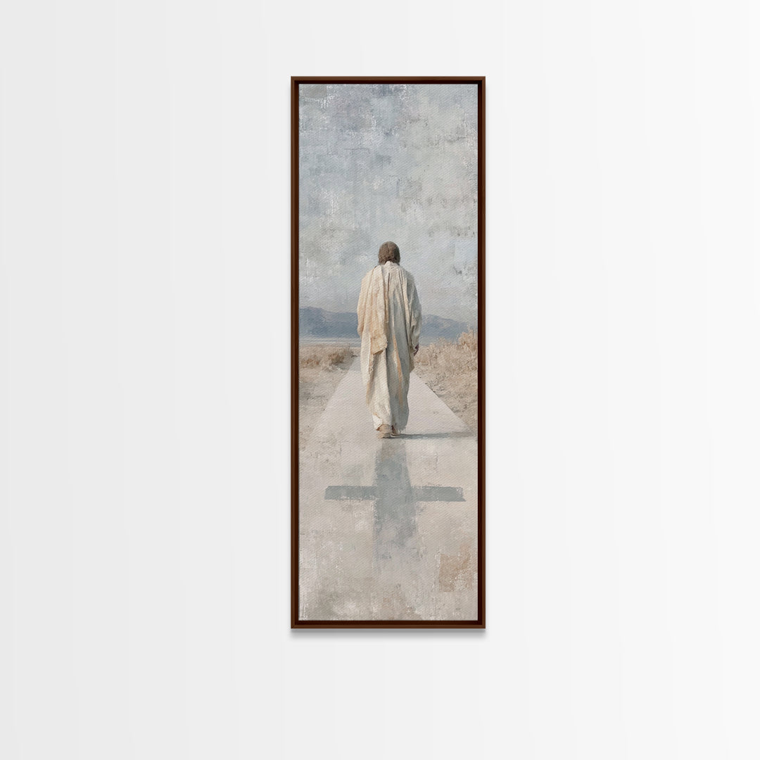 Path Of Messiah – Framed Canvas Print – Jesus Painting – Christian Wall Art – Christian Art Canvas – Skinny Art – Christian Painting