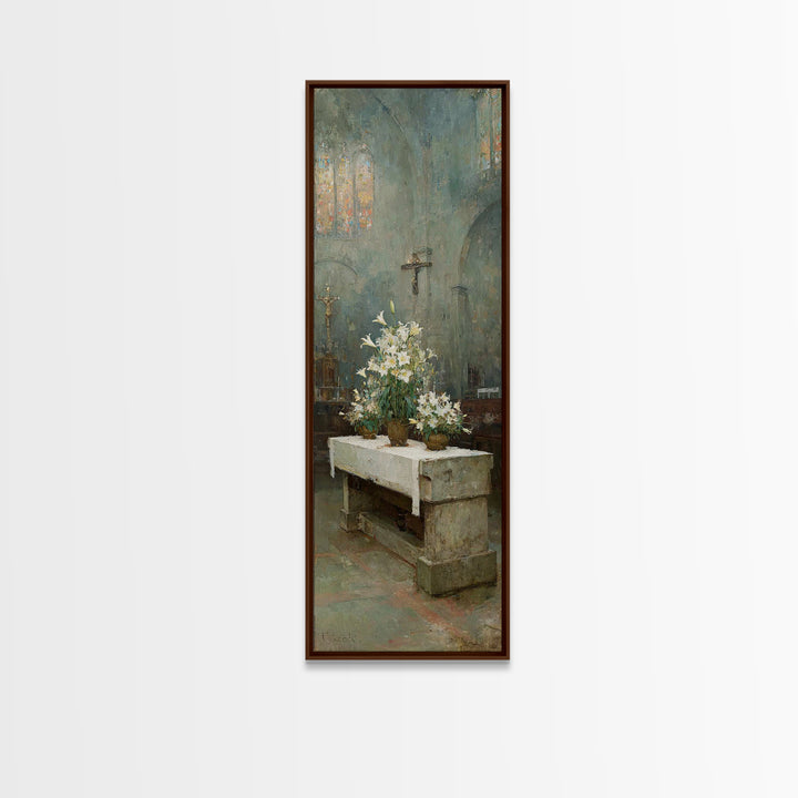 Sanctuary Blossoms - Framed Canvas Print - Skinny Art - Christian Decor - Christian Art Canvas - Christian Wall Art - Christian Art
