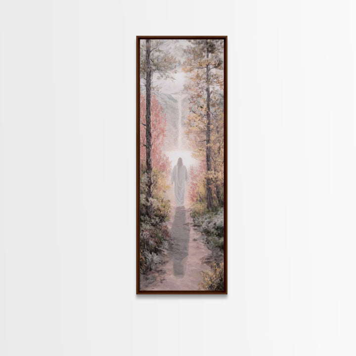 Walk Of Grace | Framed Canvas Print | Christian Wall Art | Skinny Art | Modern Christian Art | Jesus Painting | Christian Christmas Art