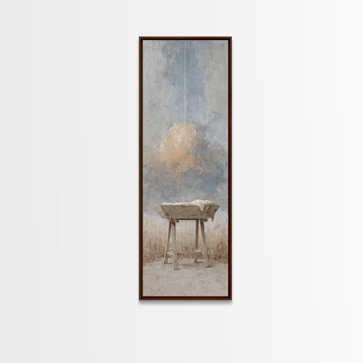 Starborn Hope | Framed Canvas Print | Christian Art Canvas | Narrow Art | Christian Christmas Art | Modern Christian Art | Christmas Wall A