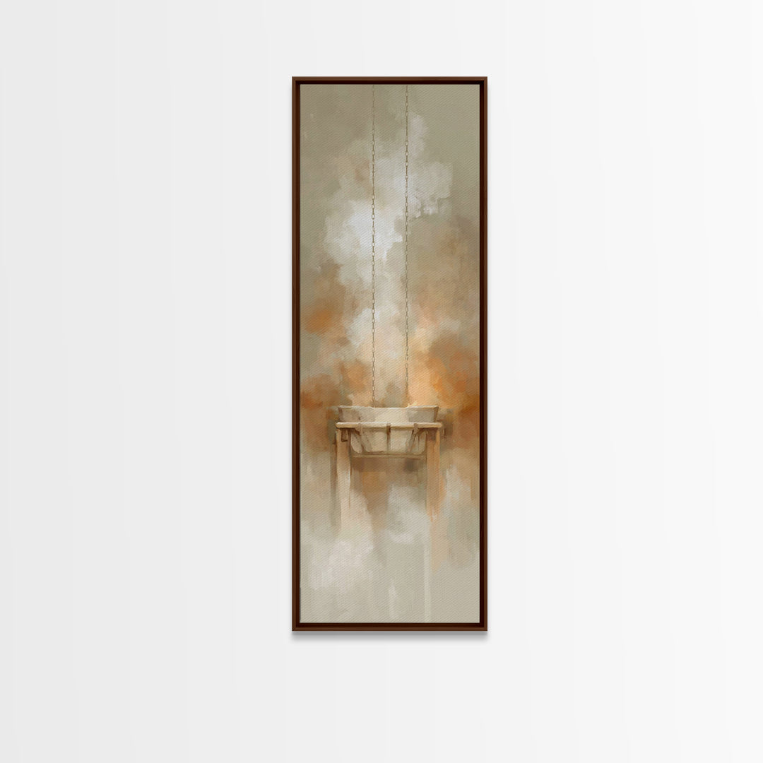 Humble Advent Cradle – Framed Canvas Print – Christian Wall Art – Skinny Art – Christmas Art – Christian Christmas Decor – Modern Christian