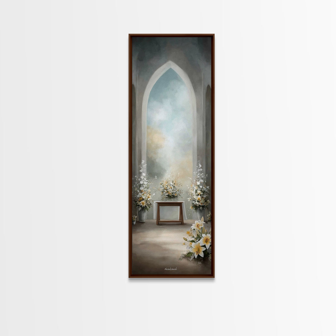 Altar of Grace - Framed Canvas Print - Narrow Art - Christian Art - Christian Wall Art - Christian Art Canvas - Christian Decoration