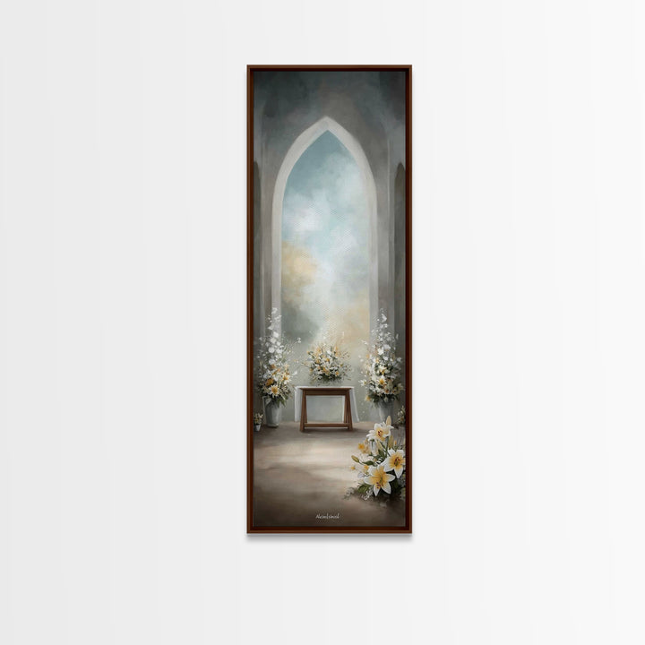 Altar of Grace - Framed Canvas Print - Narrow Art - Christian Art - Christian Wall Art - Christian Art Canvas - Christian Decoration
