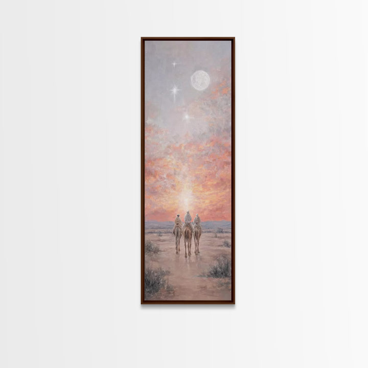 Celestial Journey – Framed Canvas Print – Christian Art Canvas – Skinny Art – Christian Christmas Art – Christian Wall Art – Modern Christi