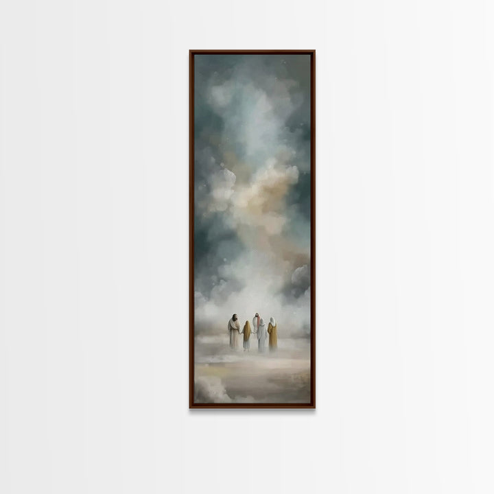 Celestial Gathering, Framed Canvas Print, Tall Skinny Art Print, Christian Art Canvas, Jesus Art Print, Christian Wall Art, Modern Christia