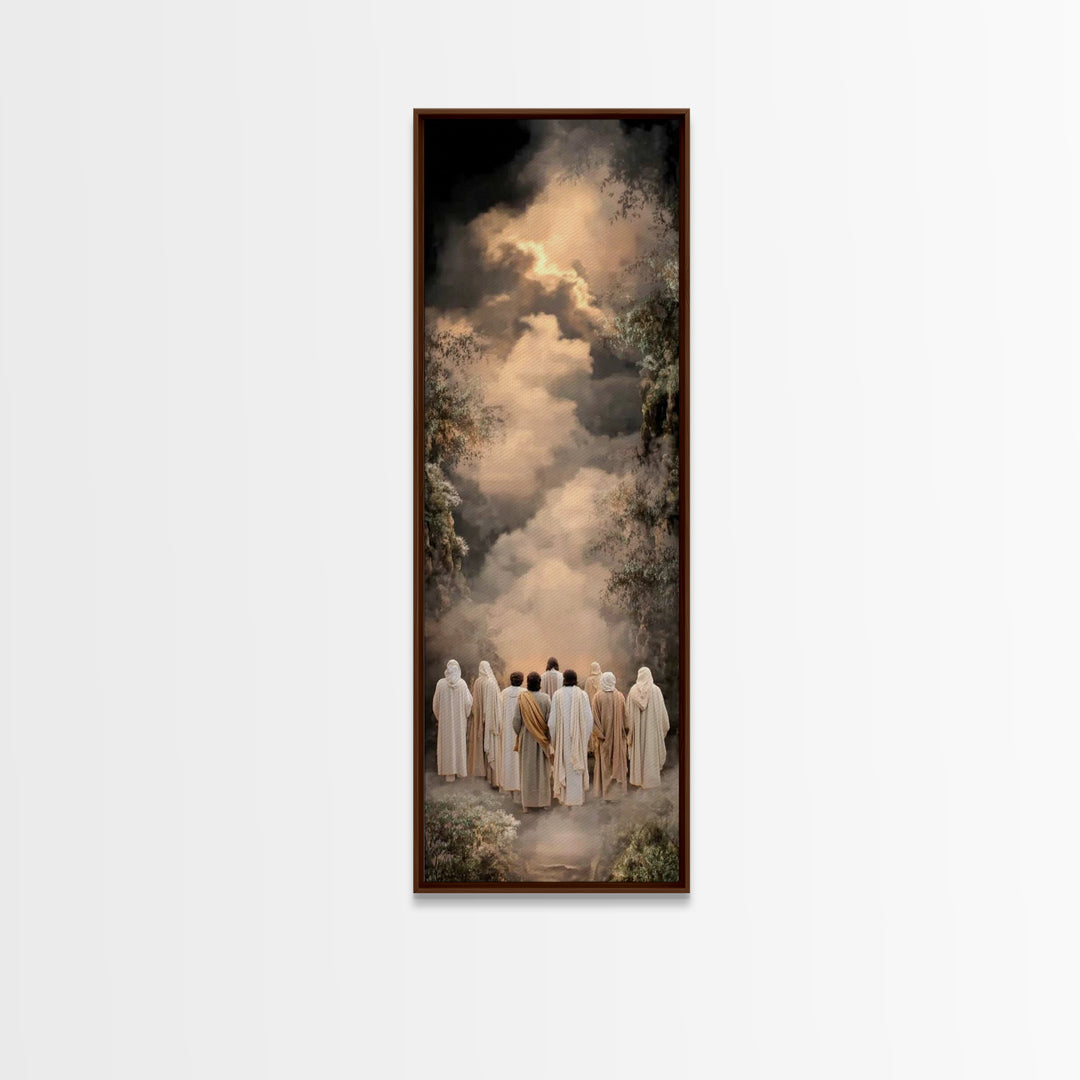 Path Of Disciples – Framed Canvas Print – Narrow Art – Christian Art Work – Christian Wall Art – Christian Gift Ideas – Christian Paintings