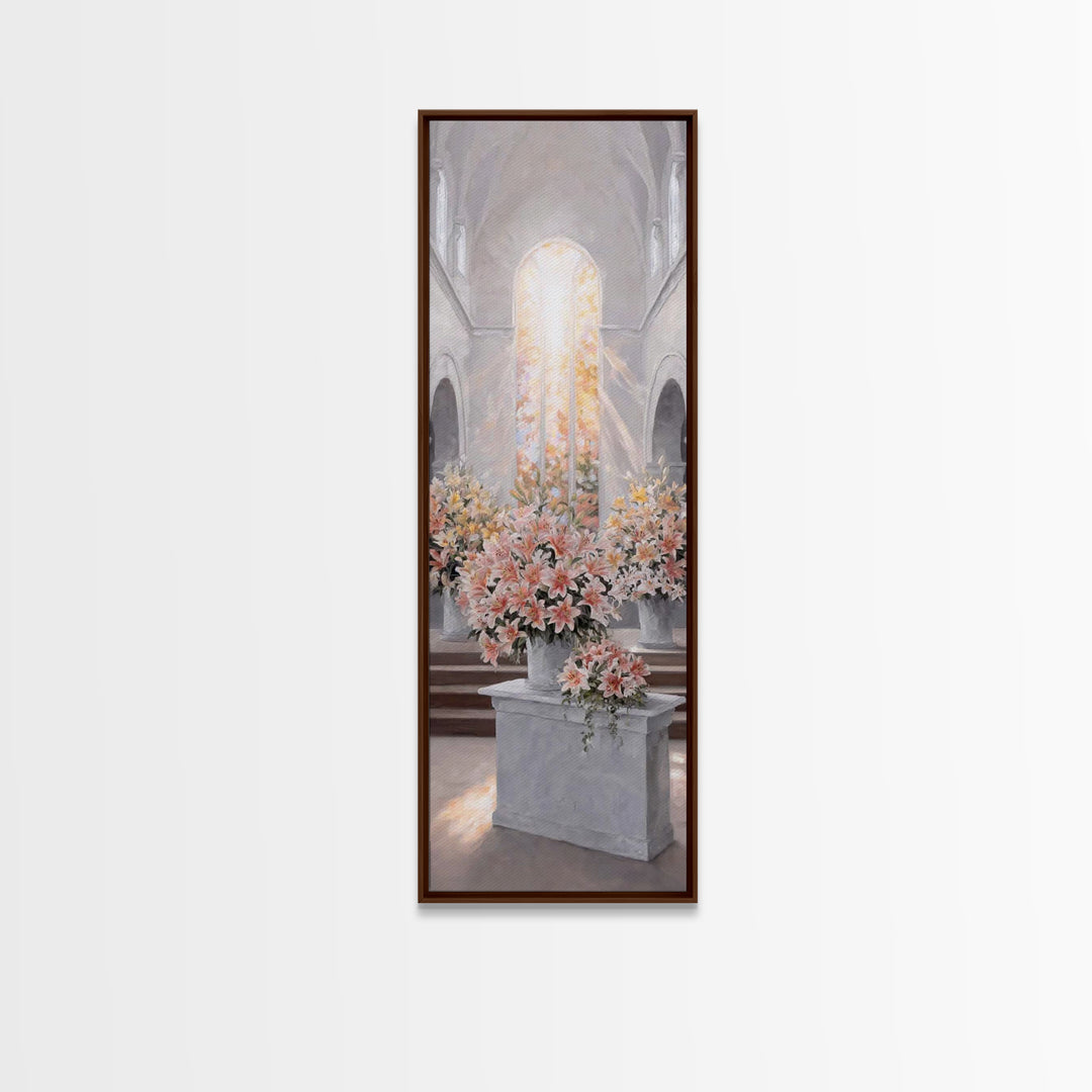 Light Within - Framed Canvas Print - Tall Narrow Wall Art - Christian Art - Christian Christmas Art - Christian Wall Art - Christian Art Ca