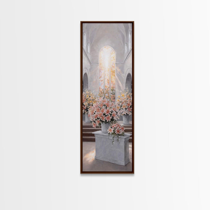 Light Within - Framed Canvas Print - Tall Narrow Wall Art - Christian Art - Christian Christmas Art - Christian Wall Art - Christian Art Ca