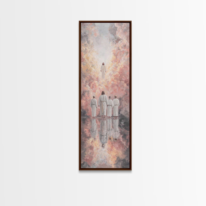 Cloudlit Fellowship – Framed Canvas Print – Skinny Art – Christian Painting – Christian Christmas Art – Jesus Canvas Art – Modern Christian