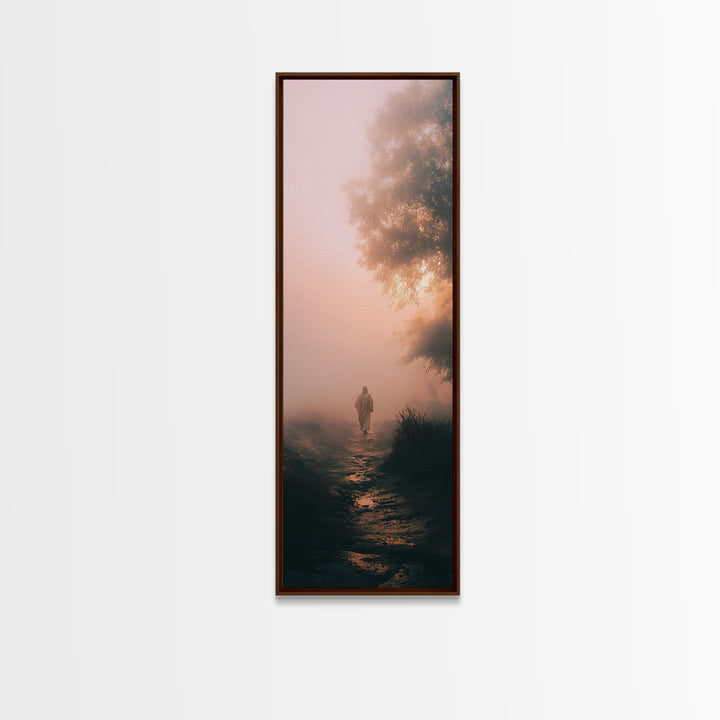 Path Of Mercy – Framed Canvas Print – Christian Wall Art – Jesus Painting – Christian Art Canvas – Tall Narrow Wall Art – Christmas Art