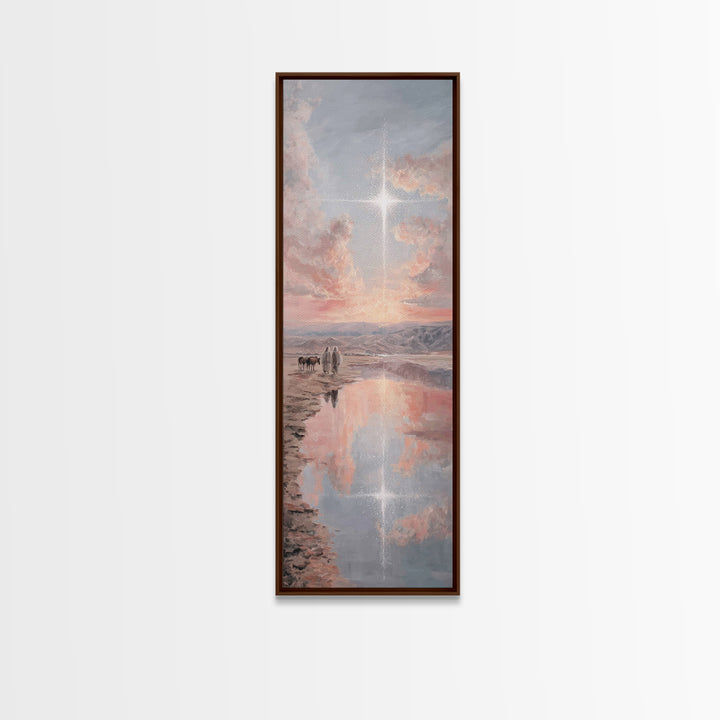 Reflections Of Calling | Framed Canvas Print | Christian Art Canvas | Jesus Painting | Christian Wall Art | Skinny Art | Christmas Art